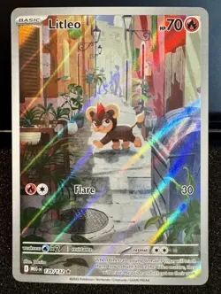 Litleo 139/132 ME01 Mega Evolution Holo Illustration Rare Pokemon Card NM - Image 1
