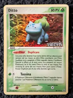 Pokemon Card Ditto / Bulbasaur Reverse Foil Holo 36/113 Ex Delta Species NM ITA - Image 1