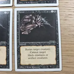 Terror Revised x4 Playset Magic the Gathering MTG TCG Card LP/NM - Image 3