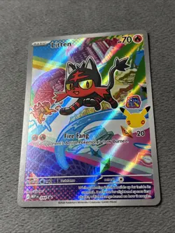 Litten 044 MEP EN 044 Black Star Promo Partner Illustration Rare Pokemon Card - Image 2
