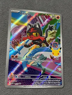 Litten 044 MEP EN 044 Black Star Promo Partner Illustration Rare Pokemon Card - Image 3