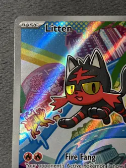 Litten 044 MEP EN 044 Black Star Promo Partner Illustration Rare Pokemon Card - Image 5