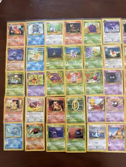 Vintage Pokemon 74 Card Lot Commons Uncommons Base Set Fossil Jungle NM LP MP - Image 1