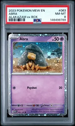 Abra - (Cosmos Holo) Promo Miscellaneous Cards & Products 063/165 PSA 8 - Image 1