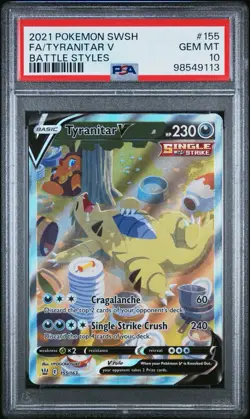 Pokemon TCG : Battle Styles - Tyranitar V 155/163 Alt Art PSA 10 - Image 3