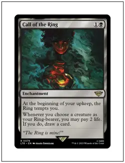 1x Call of the Ring, Lord of the Rings, Magic the Gathering MTG NM - Image 1