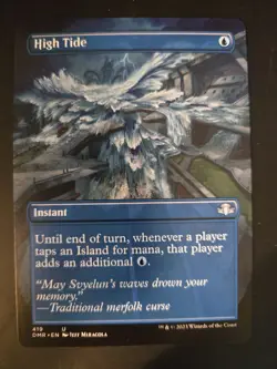 High Tide NM BORDERLESS Dominaria: Remastered MTG FREE SHIPPING - Image 1
