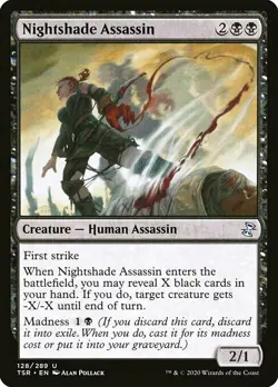 MTG Time Spiral Remastered U Nightshade Assassin #128 PLAYSET 4x x4 - Image 1