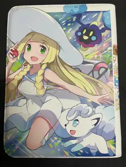 Pokemon Lillie w/ Alolan Vuplix Unofficial Binder 9 Pocket NEW ZIPPERED 360 slot - Image 2
