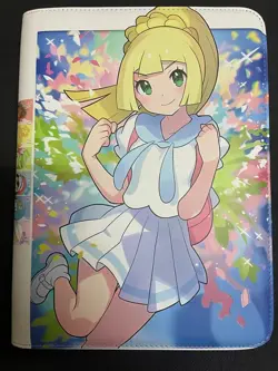 Pokemon Lillie w/ Alolan Vuplix Unofficial Binder 9 Pocket NEW ZIPPERED 360 slot - Image 3