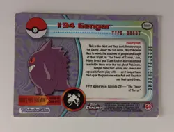 2000 Pokemon Topps Chrome Gengar Spectra #94 TV Animation Edition - Image 2