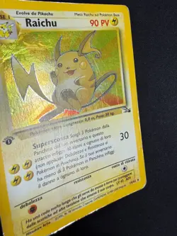 Pokemon Raichu 14/62 Fossil Rara Holo Prima Edizione Wizards ITA Carte Vintage - Image 3