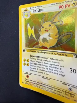 Pokemon Raichu 14/62 Fossil Rara Holo Prima Edizione Wizards ITA Carte Vintage - Image 4