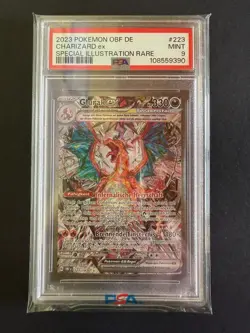 Pokemon Glurak Ex 223/197 2023 Deutsch PSA 9 Obsidianflammen - Image 1