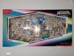 Pokemon Prismatic Evolutions Lucario ex & Tyranitar ex Premium Collection - Image 1