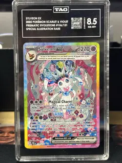 Pokemon Sylveon EX 156/131 SV Prismatic Special Illustration Rare TAG 8.5 - Image 1