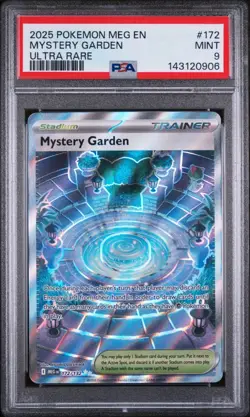 2025 POKEMON MEG EN-MEGA EVOLUTION ULTRA RARE #172 MYSTERY GARDEN PSA 9 FREE S&H - Image 1