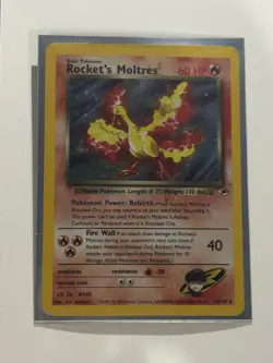 Rocket's Moltres 12/132 Holo Gym Heroes 1999 Pokemon - Image 2