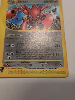 Pokemon Scizor Non Holo 32/147 Aquapolis (HP) - Image 4