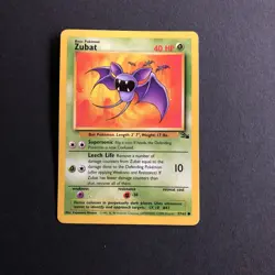 Pokemon TCG Zubat Fossil 57 Regular Unlimited Common - Image 1