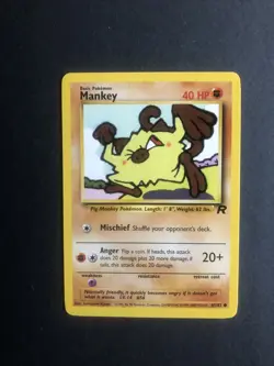 Pokemon TCG Mankey Team Rocket 61 Regular Unlimited Common - Image 1