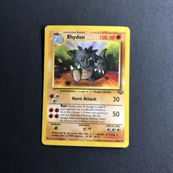 Pokemon TCG Rhydon Jungle 45/64 Regular Unlimited Uncommon - Image 1