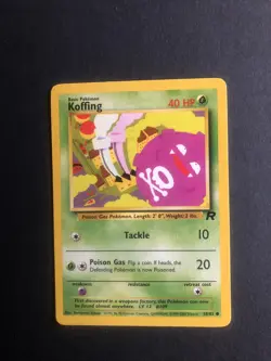 Pokemon TCG Koffing Team Rocket 58 Regular Unlimited Common - Image 1