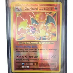 POKEMON CHARIZARD 11/108 EVOLUTIONS REVERSE HOLO RARE STAGE 2 HP 150 FIRE SPIN - Image 1