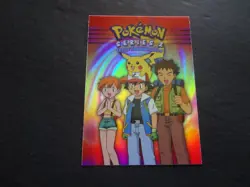 1999 Topps Pokemon Series 2 TV Animation Checklist Rainbow Foil Blue Logo NNO - Image 1
