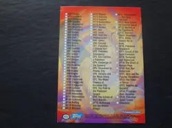 1999 Topps Pokemon Series 2 TV Animation Checklist Rainbow Foil Blue Logo NNO - Image 2