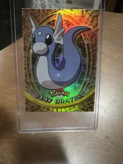 2000 Topps Pokemon TV #147 Dratini RAINBOW FOIL Series 3 - Image 1