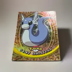 2000 Topps Pokemon TV #147 Dratini RAINBOW FOIL Series 3 - Image 3