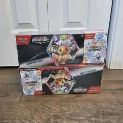 Pokemon Prismatic Evolutions Booster Surprise Box Lot of 2 Eevee TCG - Image 1