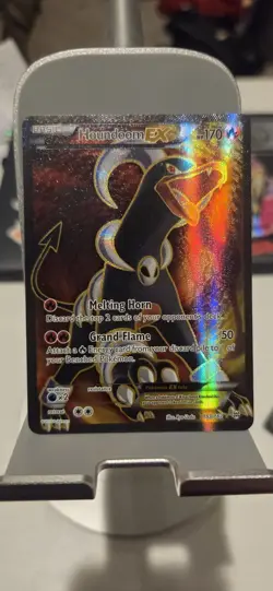 Houndoom EX Full Art Ultra Rare Holo 170 HP Breakthrough 153/162 Pokemon Card - Image 1