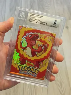 BGS 8 Pokemon Rainbow Foil Charmeleon E5 Of 12 Topps First Movie Card - Image 1