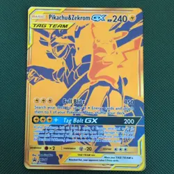 Pokemon Pikachu & Zekrom GX Promo Card SM248 - Image 1