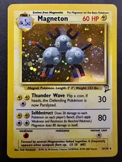 Magneton Holo with Swirl, Base Set 2, 9/130 - Pokemon Card - Good Condition - Image 1