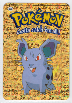 Nidoran #29 - Vintage Pokemon Vending Prism Holo Sticker Card 2000 Nintendo - Image 1
