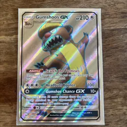 Gumshoos GX 145/149 Holo Ultra Rare Sun & Moon Base Set Pokemon Cards TCG NM - Image 1
