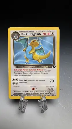1999 Pokemon Dark Dragonite 22/82 Team Rocket Rare WOTC Vintage Card - Image 1