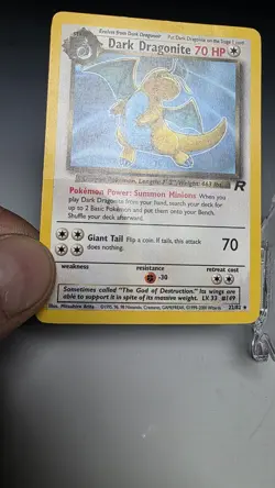 1999 Pokemon Dark Dragonite 22/82 Team Rocket Rare WOTC Vintage Card - Image 2