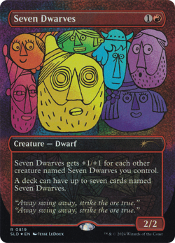 MTG Foil Seven Dwarves Secret Lair 0819 NM - Image 1