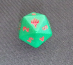 RAPHAEL TEENAGE MUTNT NINJA TURLES D20 DIE SPINEDOWN MTG PRERELEASE TMNT RED DIE - Image 3