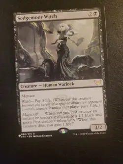 Sedgemoor Witch List Strixhaven Mystery Magic Gathering MTG Black Rare #08 LP/NM - Image 1