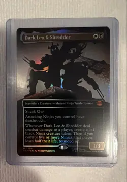 Dark Leo & Shredder (Borderless) Teenage Mutant Ninja Turtles Foil - Image 1