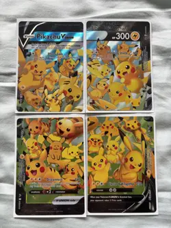 Pikachu V-Union SWSH139-SWSH142 Black Star Promo Pokemon Cards - Image 1