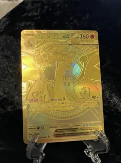 Mega Charizard X Ex 130/094 Gold Secret Rare Phantasmal Flames Pokemon TCG NM! - Image 2