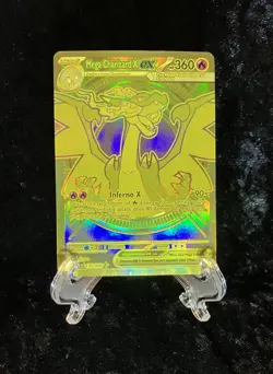 Mega Charizard X Ex 130/094 Gold Secret Rare Phantasmal Flames Pokemon TCG NM! - Image 4