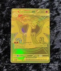 Mega Charizard X Ex 130/094 Gold Secret Rare Phantasmal Flames Pokemon TCG NM! - Image 5