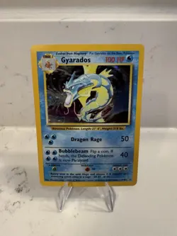 Pokemon Gyarados Base Set Holo Rare 6/102 100 HP English 1999 Trading Card - Image 1